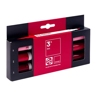 Sada obojstranných štetcových popisovačov Talens Pantone - 3 ks, Red