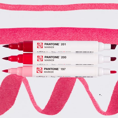 Sada obojstranných štetcových popisovačov Talens Pantone - 3 ks, Red