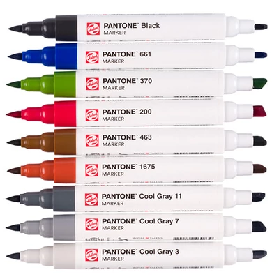 Sada obojstranných štetcových popisovačov Talens Pantone - 9 ks, City
