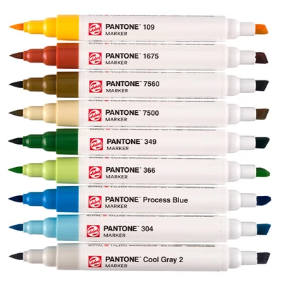 Sada obojstranných štetcových popisovačov Talens Pantone - 9 ks, Nature
