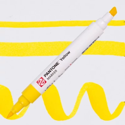 Obojstranný štetcový popisovač Talens Pantone - yellow