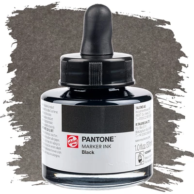 Marker atrament Talens Pantone, 30 ml - black