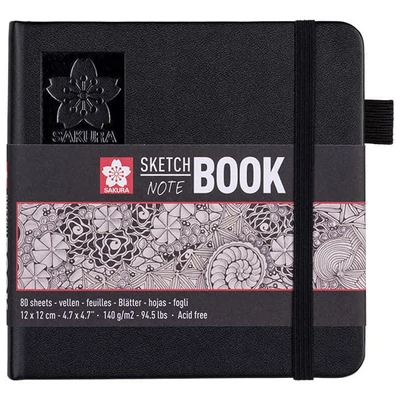 Zápisník a skicár Sakura Sketch/notebook, krémový papier - 12x12 cm
