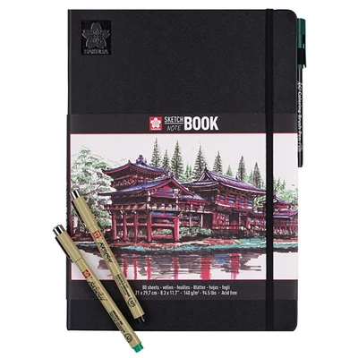 Zápisník a skicár Sakura Sketch/note book, krémový papier - A4