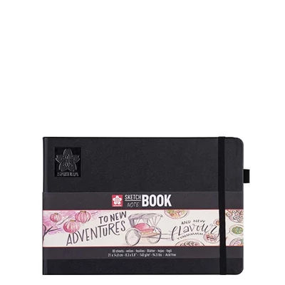 Zápisník a skicár Sakura Sketch/note book, krémový papier - A5 na šírku