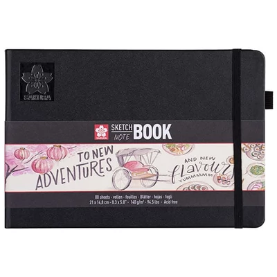 Zápisník a skicár Sakura Sketch/note book, krémový papier - A5 na šírku