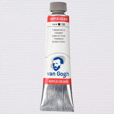 Akrylová farba Talens Van Gogh, 40 ml - 105, titanium white