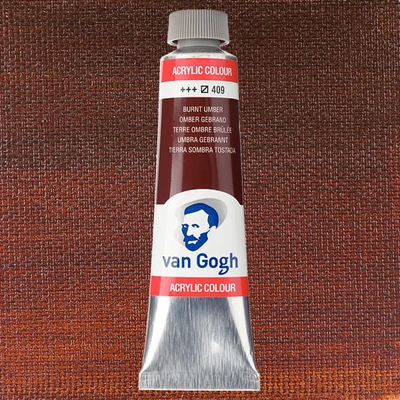 Akrylová farba Talens Van Gogh, 40 ml - 409, burnt umber