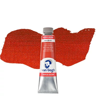 Akrylová farba Talens Van Gogh, 40 ml - 411, burnt sienna