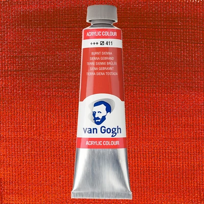 Akrylová farba Talens Van Gogh, 40 ml - 411, burnt sienna