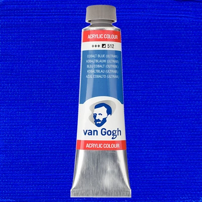 Akrylová farba Talens Van Gogh, 40 ml - 512, cobalt blue