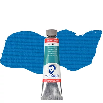 Akrylová farba Talens Van Gogh, 40 ml - 522, turquoise blue