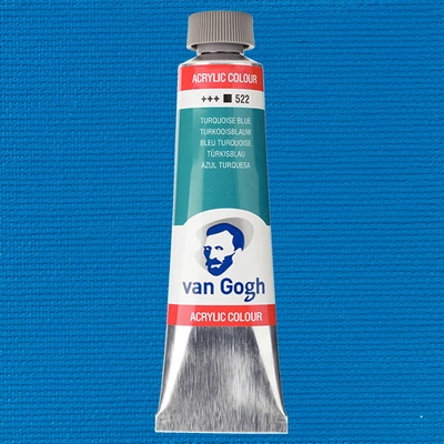 Akrylová farba Talens Van Gogh, 40 ml - 522, turquoise blue