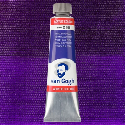 Akrylová farba Talens Van Gogh, 40 ml - 568, permanent blue violet