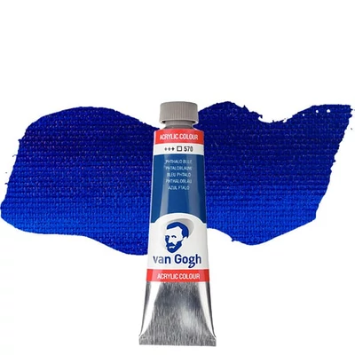 Akrylová farba Talens Van Gogh, 40 ml - 570, phthalo blue