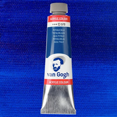 Akrylová farba Talens Van Gogh, 40 ml - 570, phthalo blue