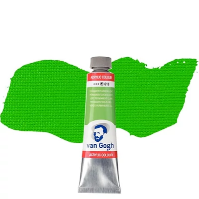 Akrylová farba Talens Van Gogh, 40 ml - 618, permanent green light