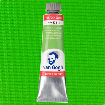 Akrylová farba Talens Van Gogh, 40 ml - 618, permanent green light
