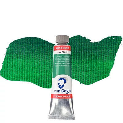 Akrylová farba Talens Van Gogh, 40 ml - 619, permanent green deep