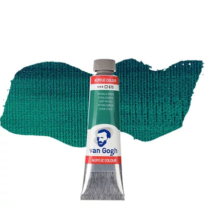 Akrylová farba Talens Van Gogh, 40 ml - 675, phthalo green
