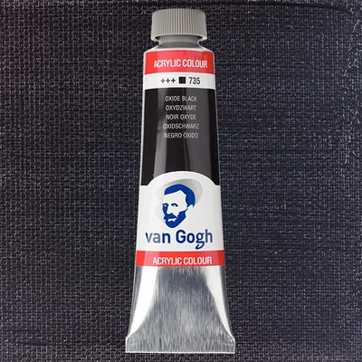 Akrylová farba Talens Van Gogh, 40 ml - 735, oxide black