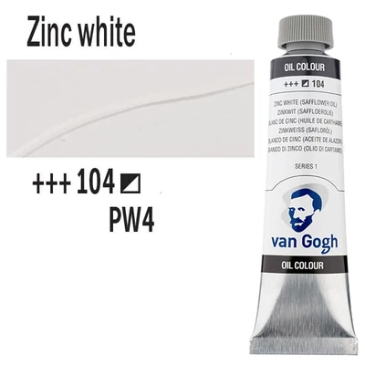 Olejová farba Talens Van Gogh, 40 ml - 104, zinc white