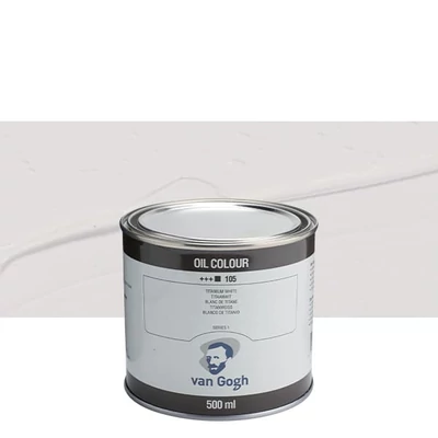 Olejová farba Talens Van Gogh, 500 ml - 105, titanium white