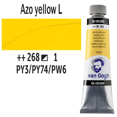 Olejová farba Talens Van Gogh, 40 ml - 268, azo yellow light