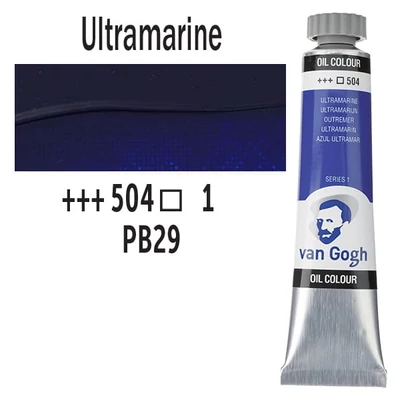 Olejová farba Talens Van Gogh, 20 ml - 504, ultramarine
