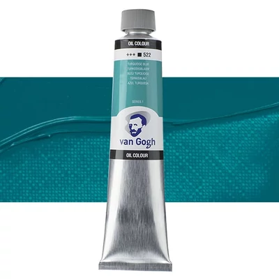 Olejová farba Talens Van Gogh, 200 ml - 522, turquoise blue