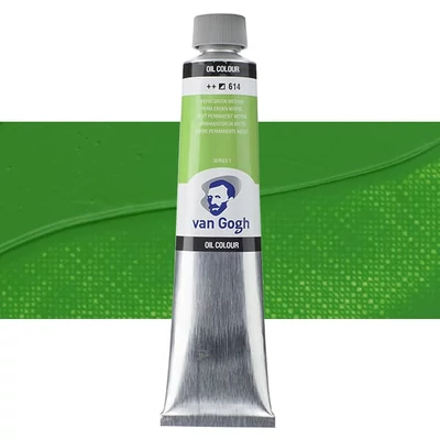 Olejová farba Talens Van Gogh, 200 ml - 614, permanent green medium