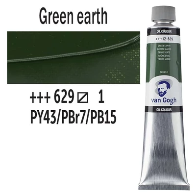 Olejová farba Talens Van Gogh, 200 ml - 629, green earth