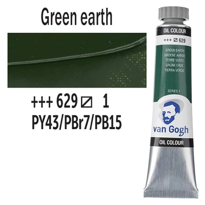 Olejová farba Talens Van Gogh, 20 ml - 629, green earth