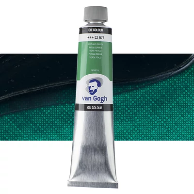 Olejová farba Talens Van Gogh, 200 ml - 675, phthalo green