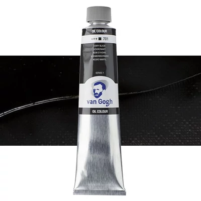 Olejová farba Talens Van Gogh, 200 ml - 701, ivory black