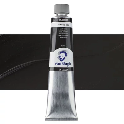 Olejová farba Talens Van Gogh, 200 ml - 702, lamp black