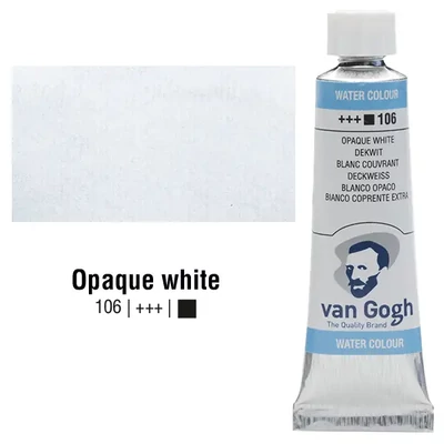 Akvarelová farba v tube Talens Van Gogh, 10 ml - 106, opaque white