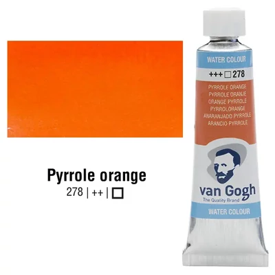 Akvarelová farba v tube Talens Van Gogh, 10 ml - 278, pyrrole orange
