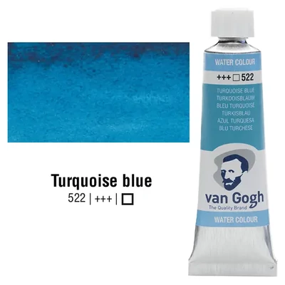 Akvarelová farba v tube Talens Van Gogh, 10 ml - 522, turquoise blue