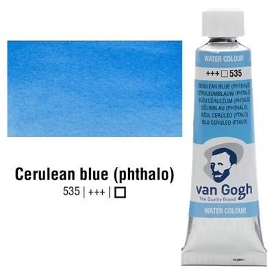 Akvarelová farba v tubeTalens Van Gogh, 10 ml - 535, cerulean blue (phthalo)