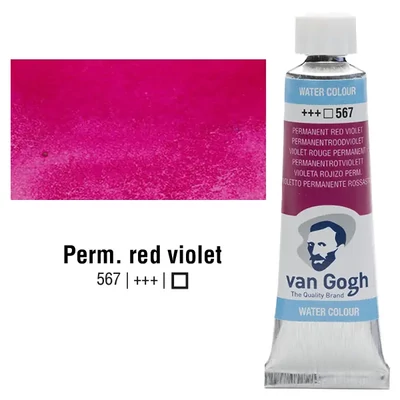 Akvarelová farba v tubeTalens Van Gogh, 10 ml - 567, permanent red violet