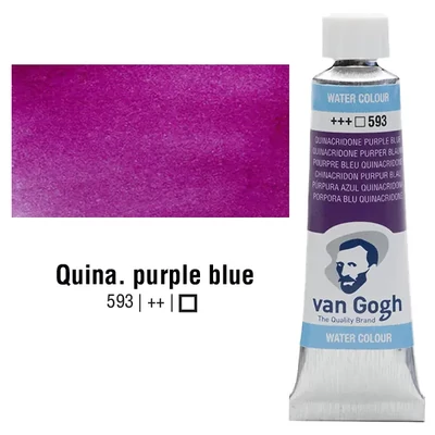 Akvarelová farba v tube Talens Van Gogh, 10 ml - 593, quinacridone purple blue