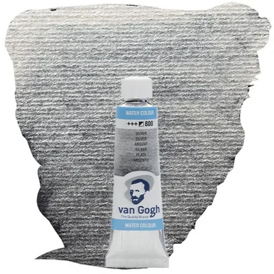 Akvarelová farba v tube Talens Van Gogh, 10 ml - 800, silver
