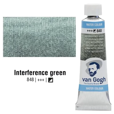 Akvarelová farba v tube Talens Van Gogh, 10 ml - 848, interference green