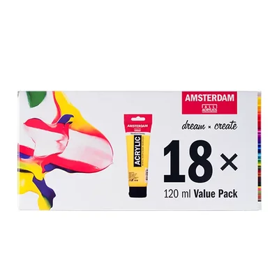 Sada akrylových farieb Talens Amsterdam - 18x120 ml