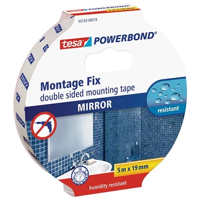Obojstranná montážna páska Tesa 55733 Powerbond, na montáž zrkadiel, 19 mm x 5 m