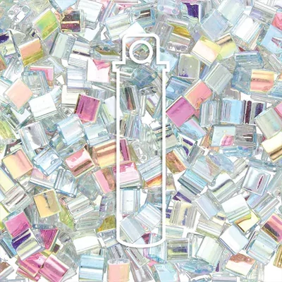 Miyuki Tila dvojotvorové japonské sklenené korálky - Crystal Green Rainbow