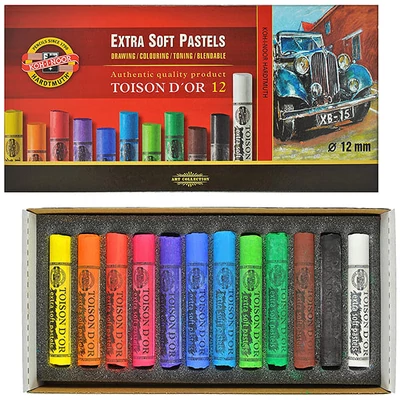 Extra jemný suchý pastel v sade Toison d&#039;Or 8550 - 12 ks