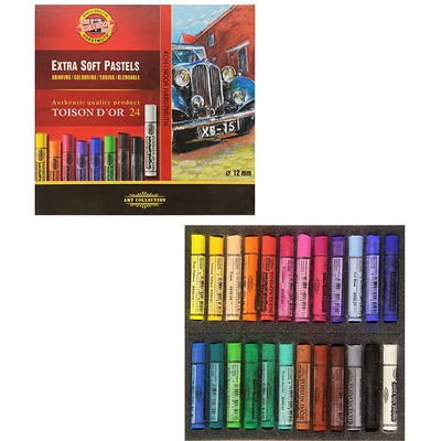 Extra jemný suchý pastel v sade Toison d&#039;Or 8550  - 24 ks