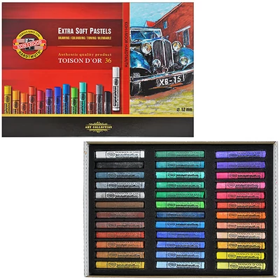 Extra jemný suchý pastel v sade Toison d'Or 8550  - 36 ks